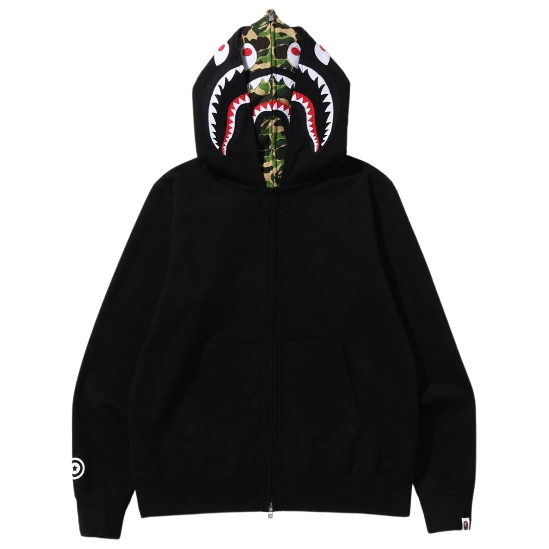 APE ABC SHARK FULL ZIP DOUBLE HOODIE-