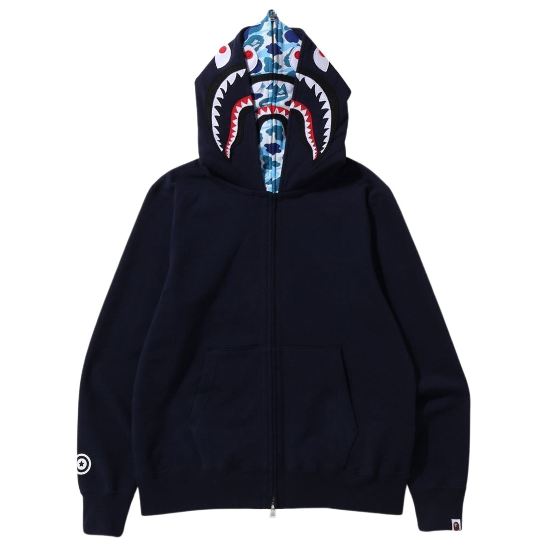 BAPE BLUE DOUBLE SHARK FULL ZIP HOODIE Lさんタク