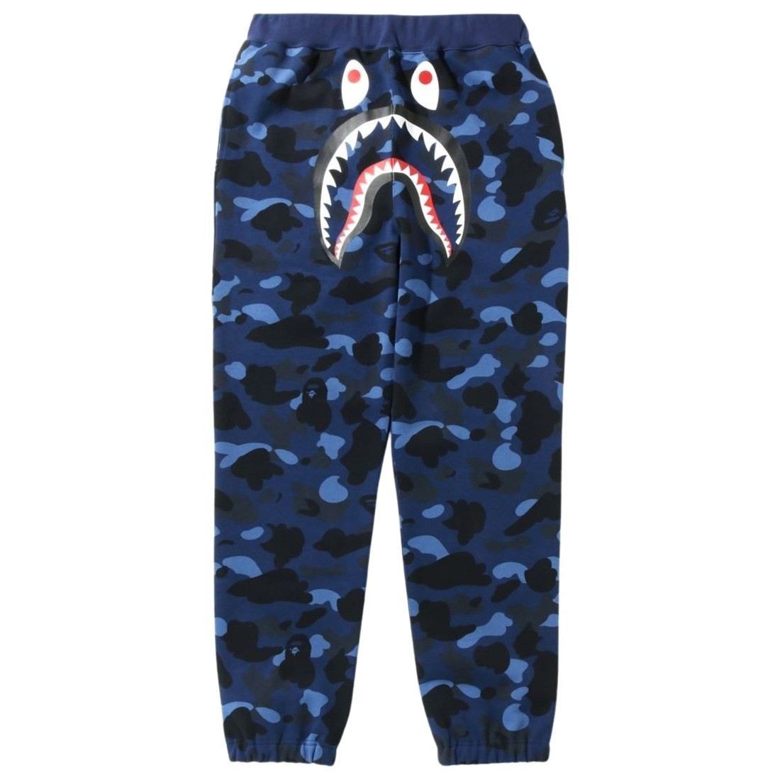 A Bathing Ape Men Color Camo Shark Sweat Pants (navy)