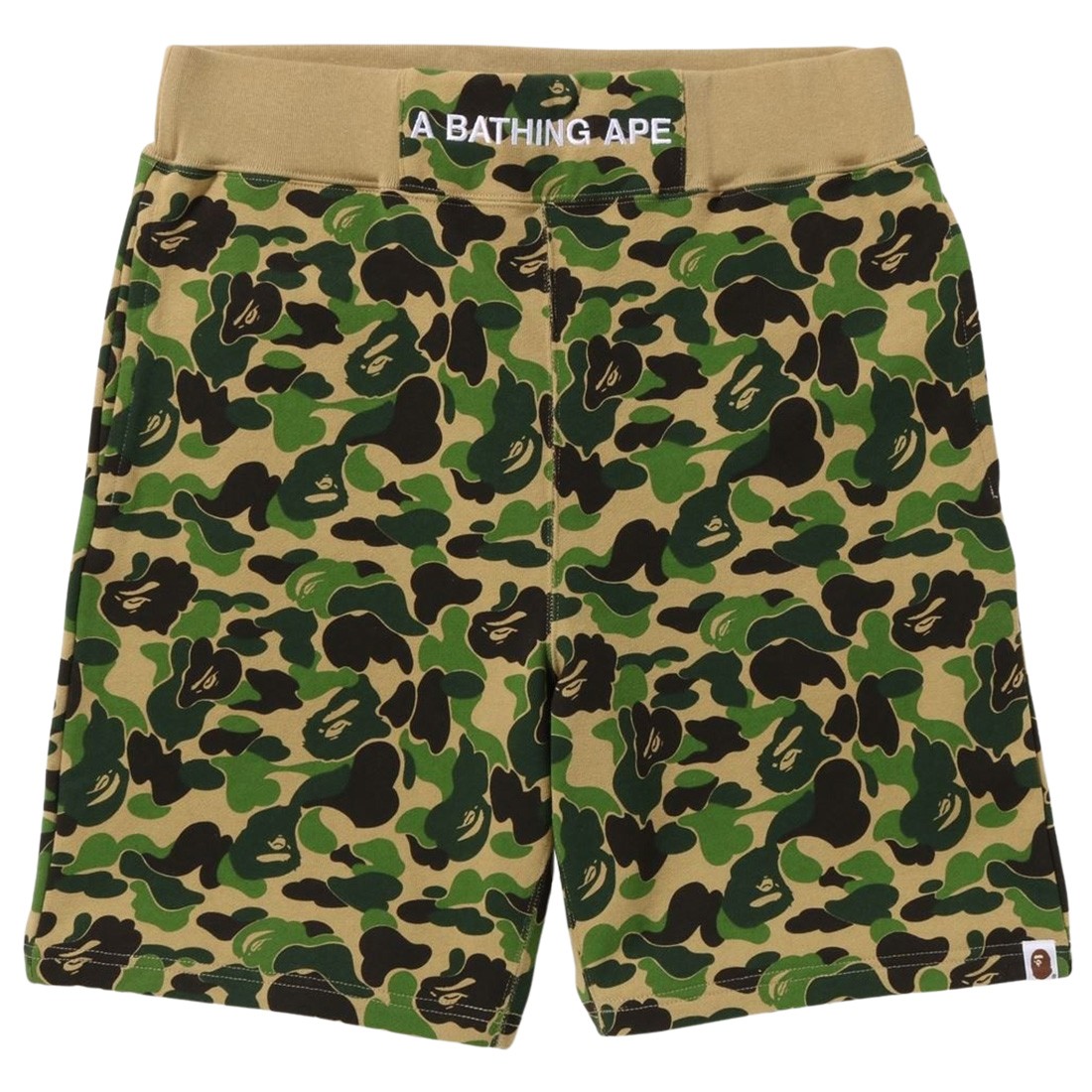 A Bathing Ape Men ABC Camo Sweat Shorts (green)