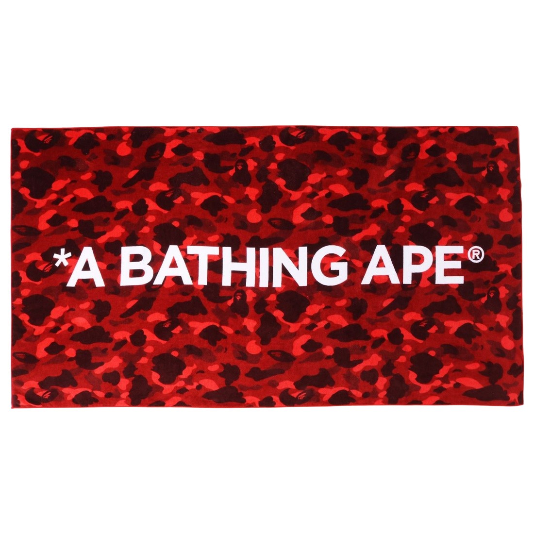 A Bathing Ape Color Camo Beach Towel (red)
