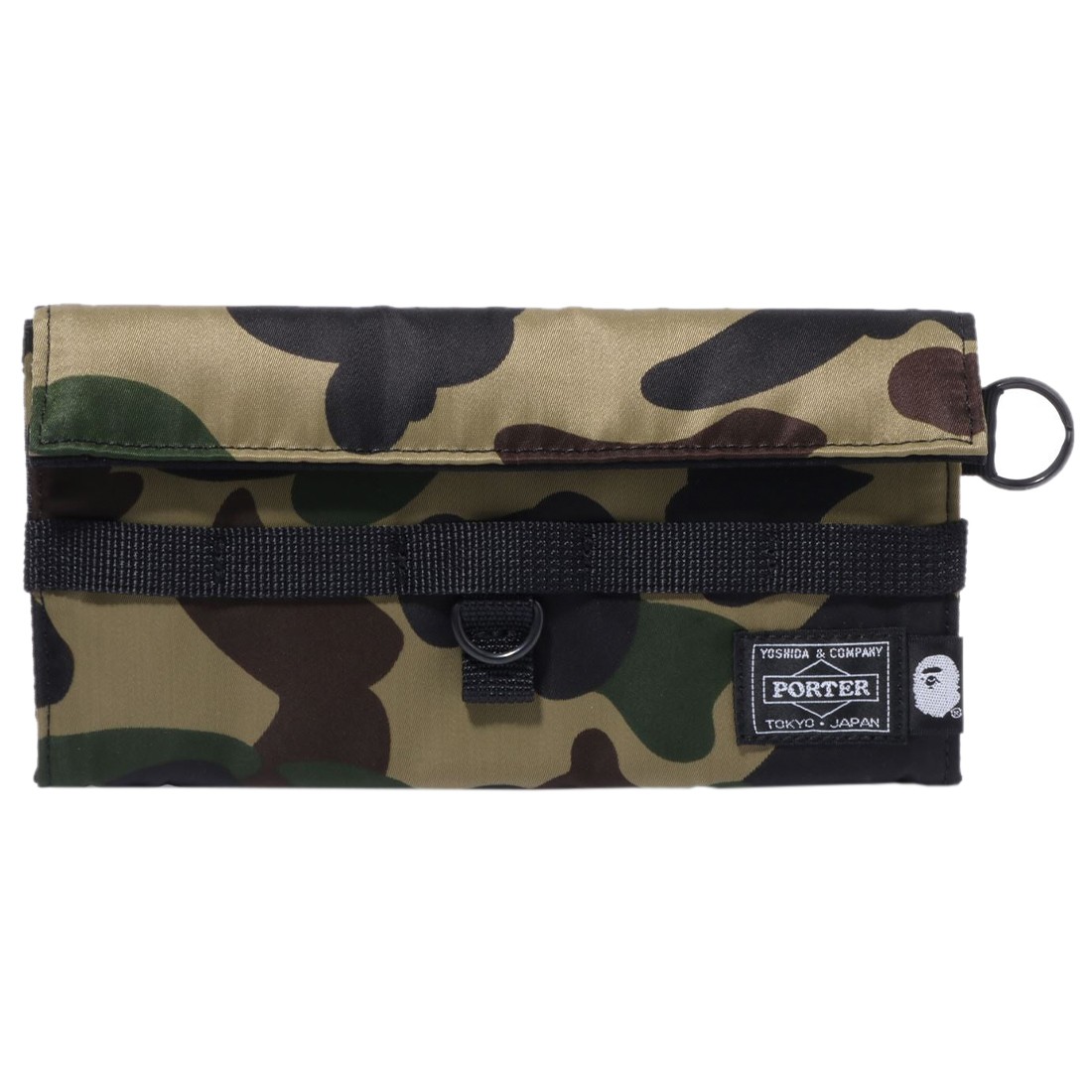 A Bathing Ape Porter 1st Camo Long Wallet (green)