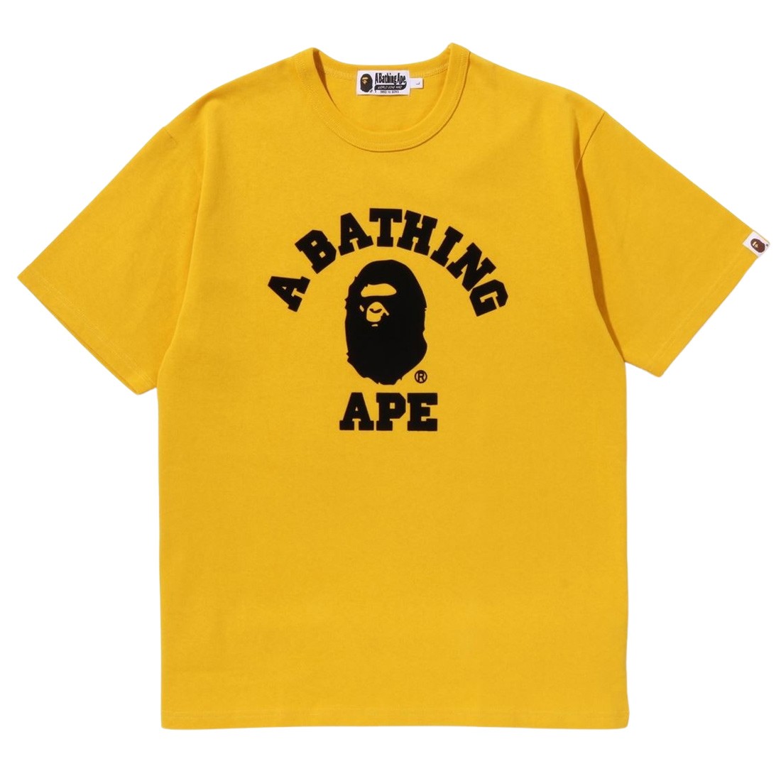A Bathing Ape Men College Heavy Weight Tee yellow
