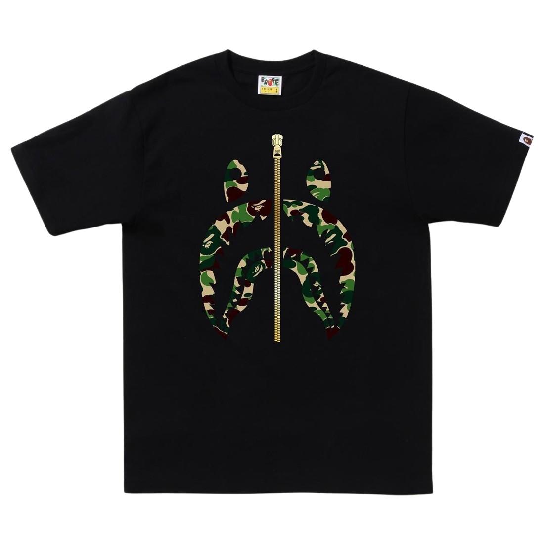 Bape shark best sale black tee