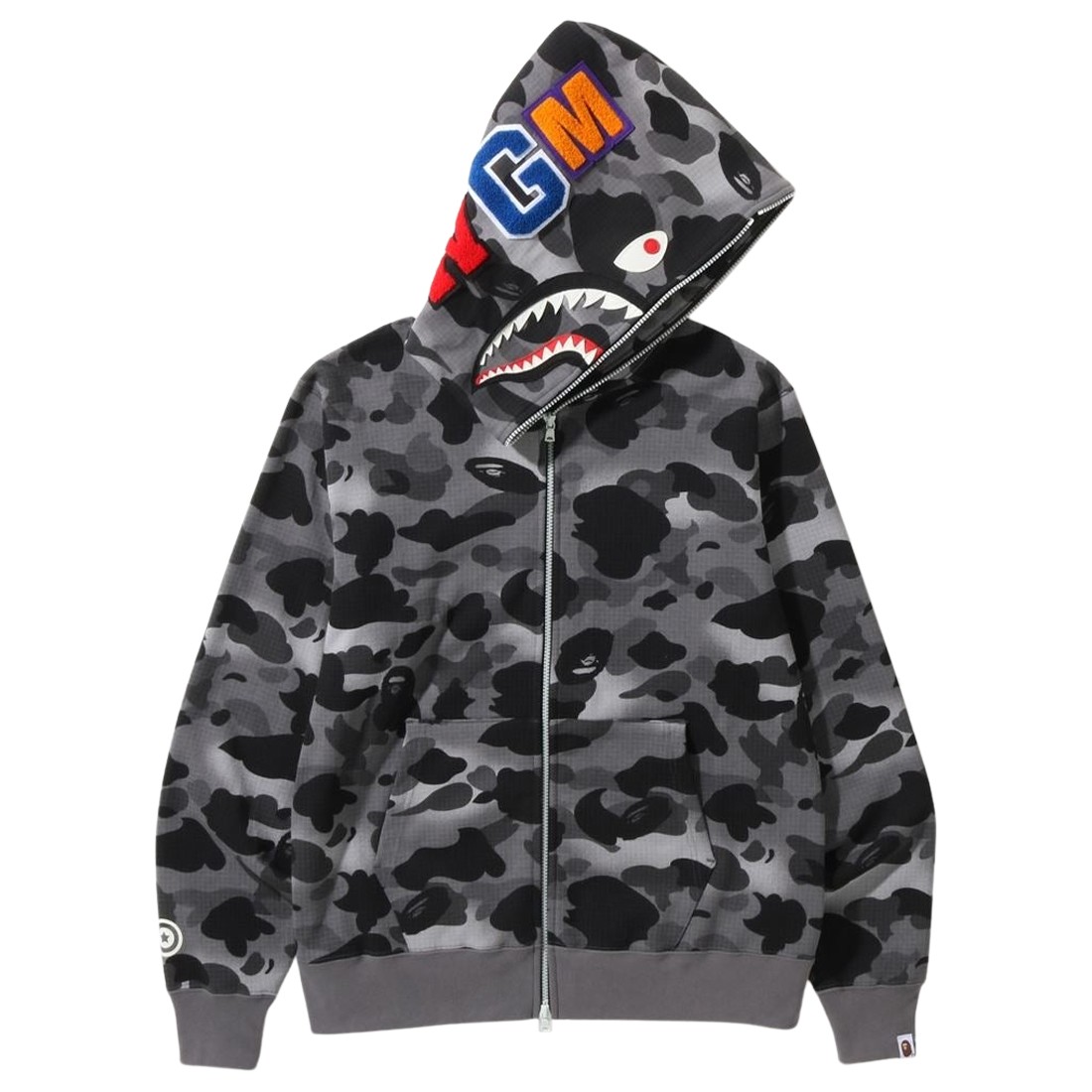 迷彩カモシャークジップパーカーA Bathing Ape Shark Camo Zip Hoodie