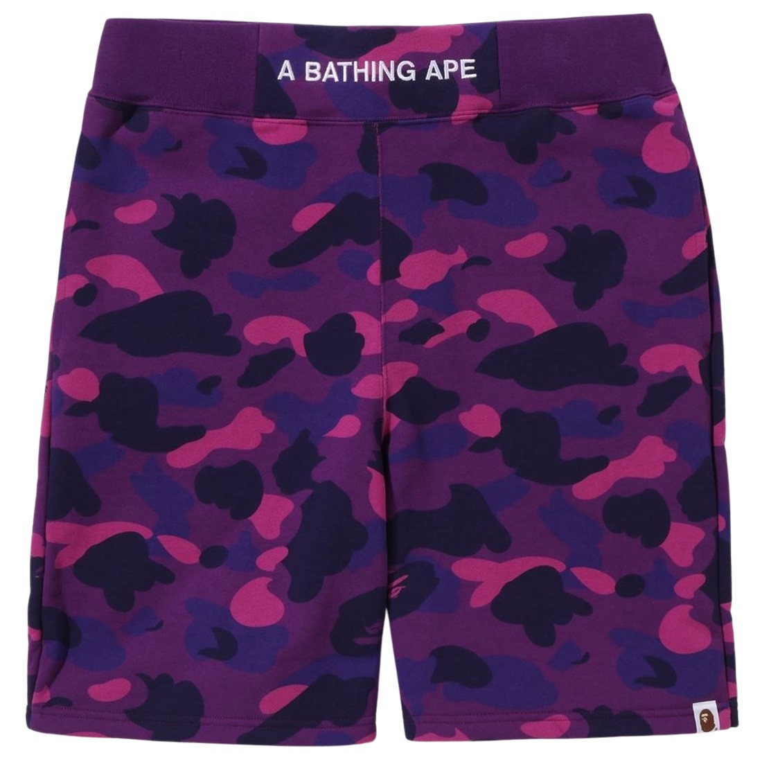 A Bathing Ape Men Color Camo Sweat Shorts (purple)