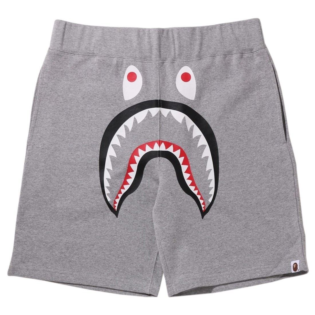 A Bathing Ape Men Shark Sweat Shorts gray