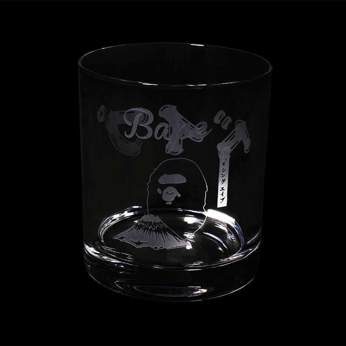 A Bathing Ape Ape Head Glass Cup (white / clear)