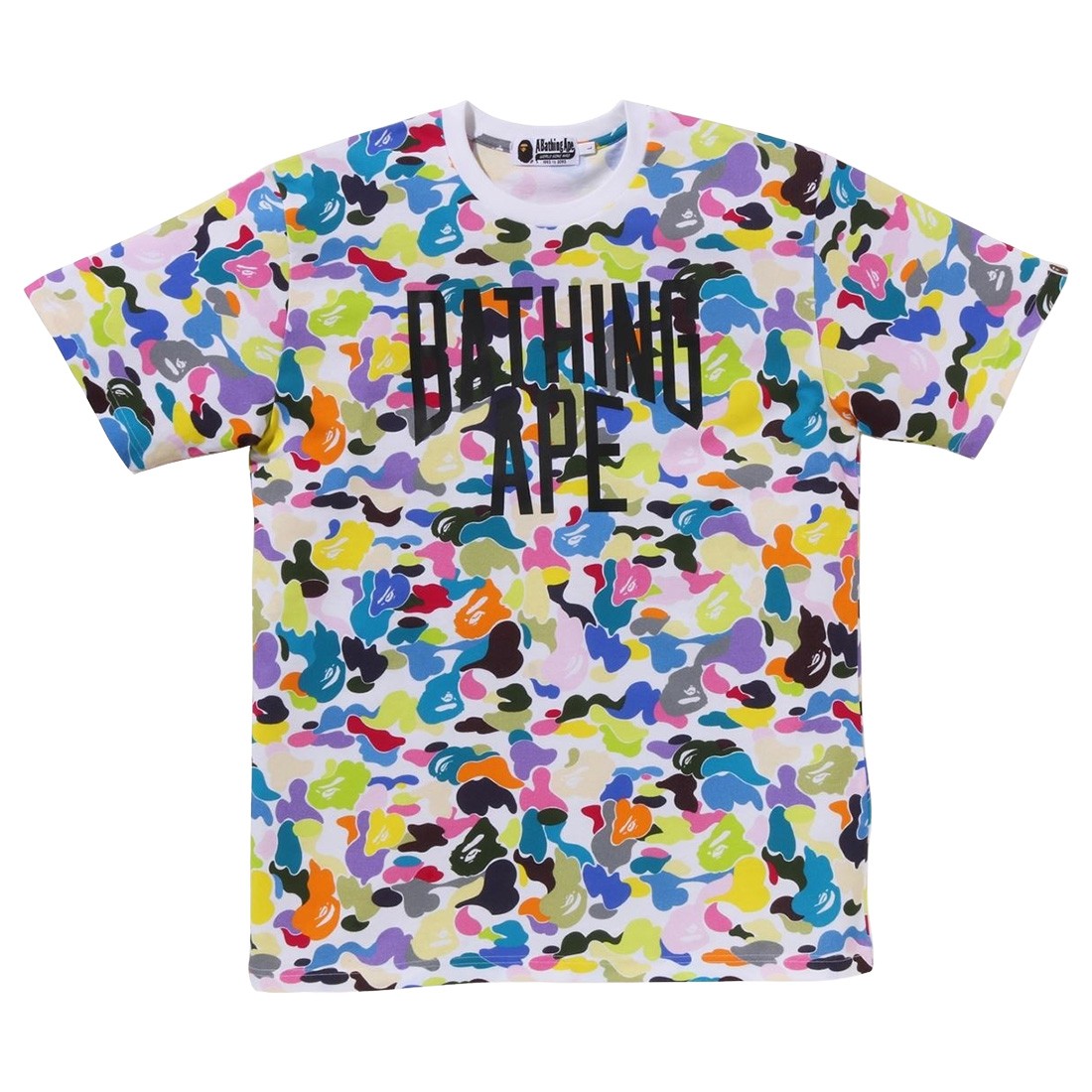 A Bathing Ape Men Multi Camo NYC Logo Tee (white)