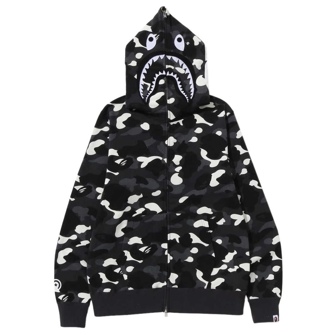 A Bathing Ape Men City Camo Shark Full Zip hoodie print (black)