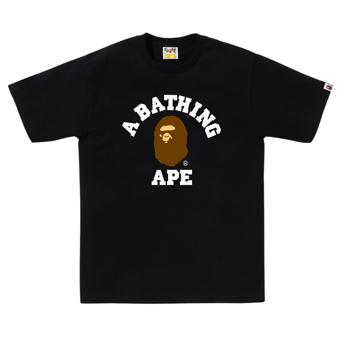 A Bathing Ape Men College Tee (black)