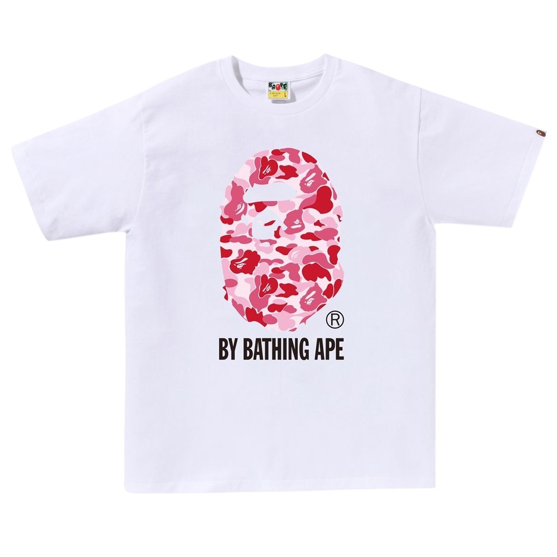 A Bathing Ape Men ABC Camo By Bathing Ape Tee (white / pink)