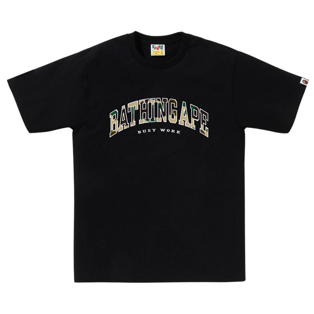 A Bathing Ape Men 1st Camo Logo Tee (black / yellow)