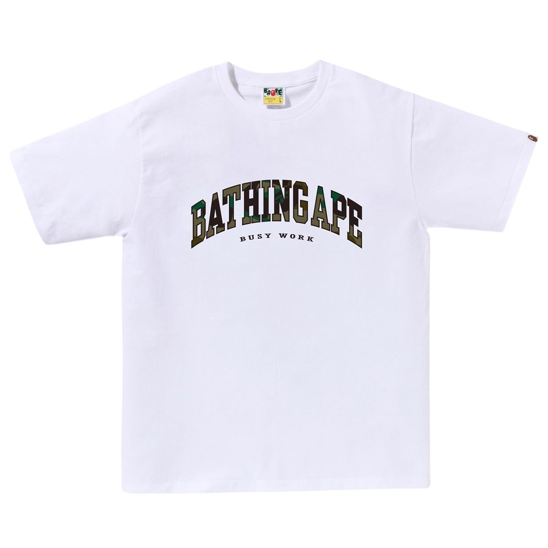 A Bathing Ape Men 1st Camo Logo Tee (white / green)