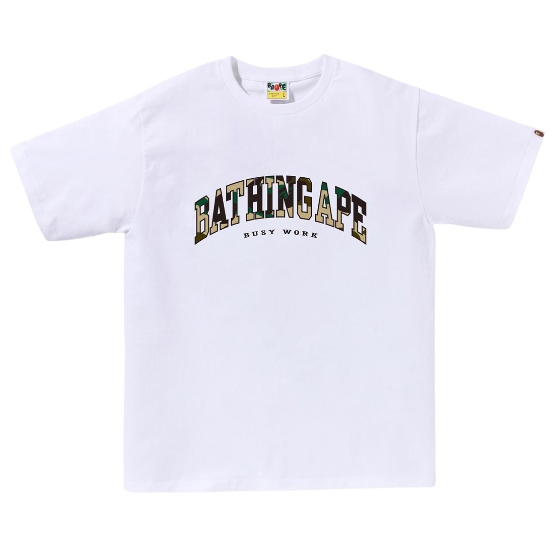 A Bathing Ape Men 1st Camo Logo Tee (white / yellow)