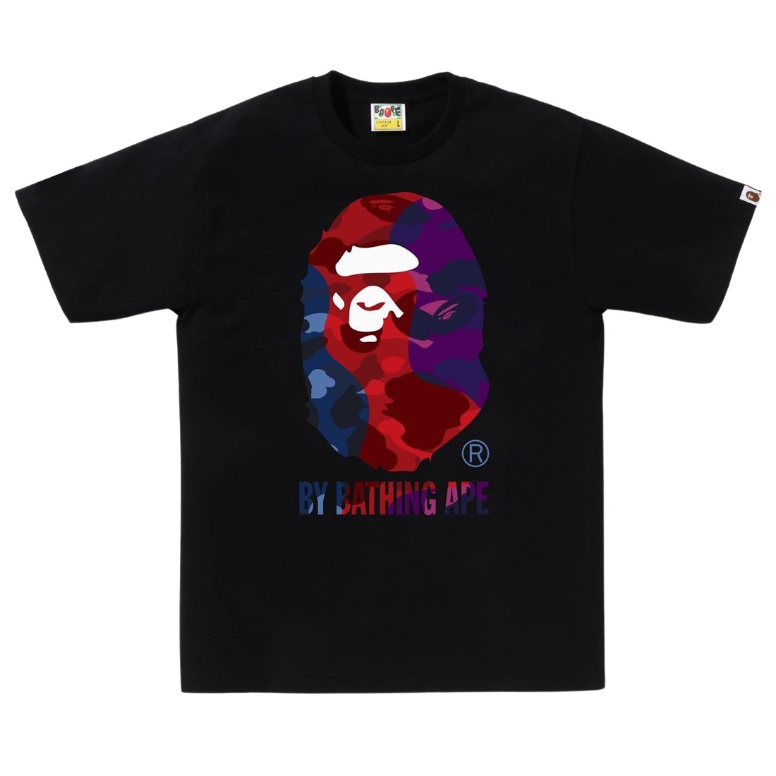 A Bathing Ape Men Color Camo Crazy By Bathing Ape Tee (black)