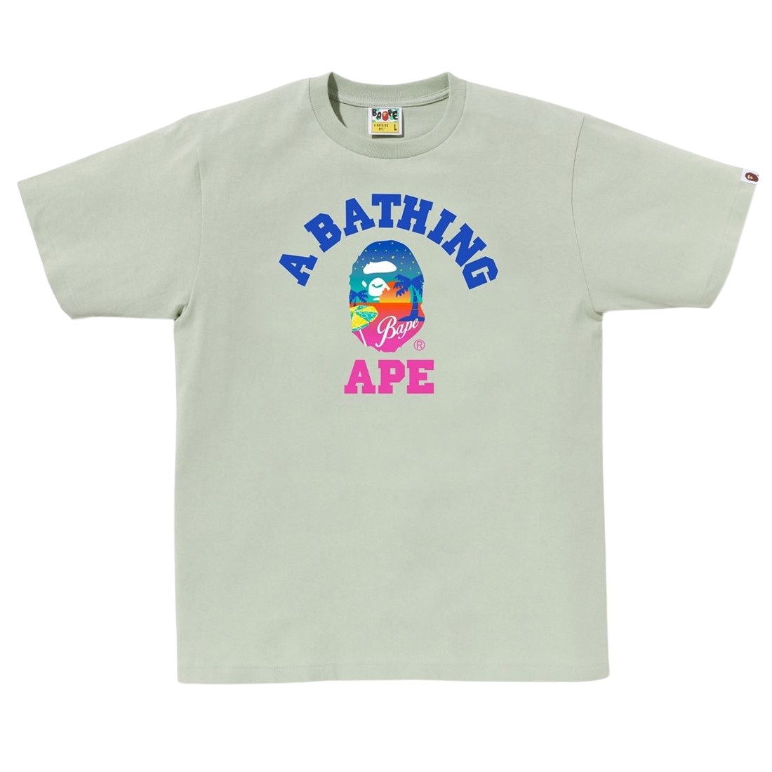 A Bathing Ape Men Bape Sunset Beach Tee (green)