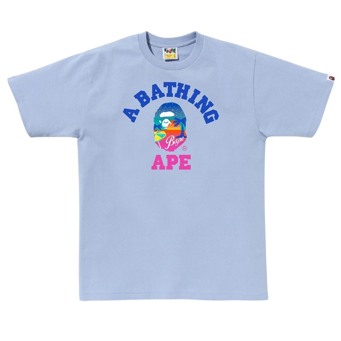 A Bathing Ape Men Bape Sunset Beach Tee (blue / sax)