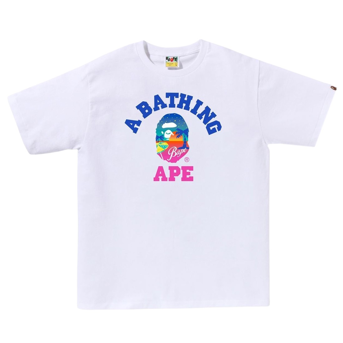 A Bathing Ape Men Bape Sunset Beach Tee (white)