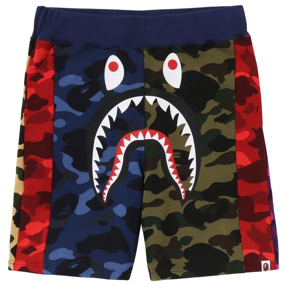 A Bathing Ape Men Mix Camo Crazy Sweat Rival shorts (multi)