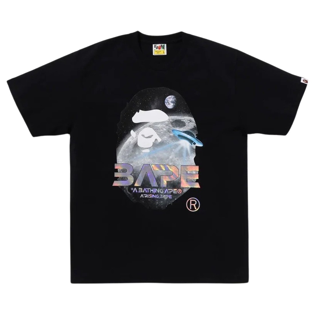 A Bathing Ape Men Moon Photo Ape Head Tee (black)