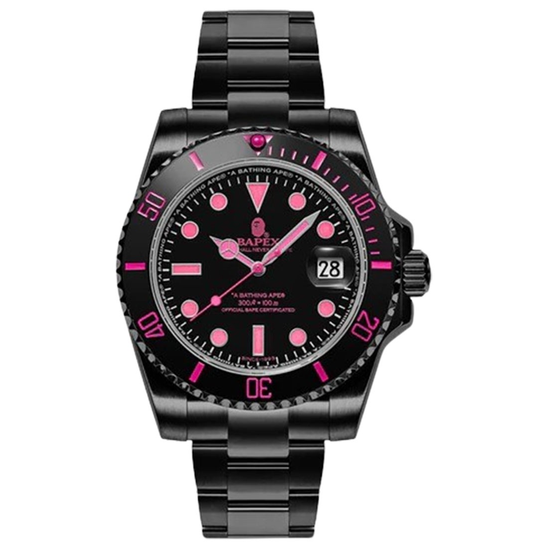 A Bathing Ape Type 1 Bapex Watch black red