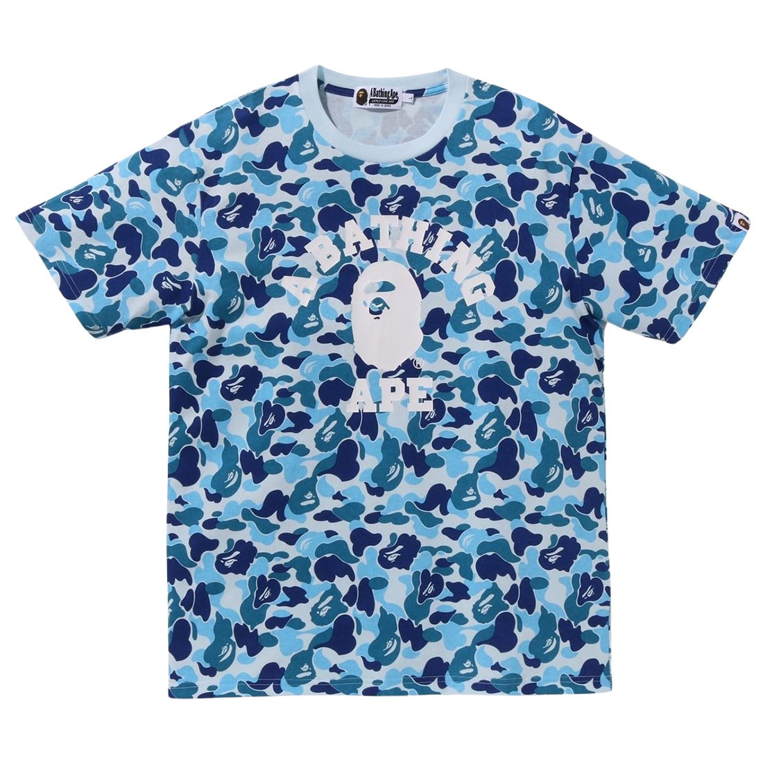 A Bathing Ape Men ABC Camo College Tee (blue)