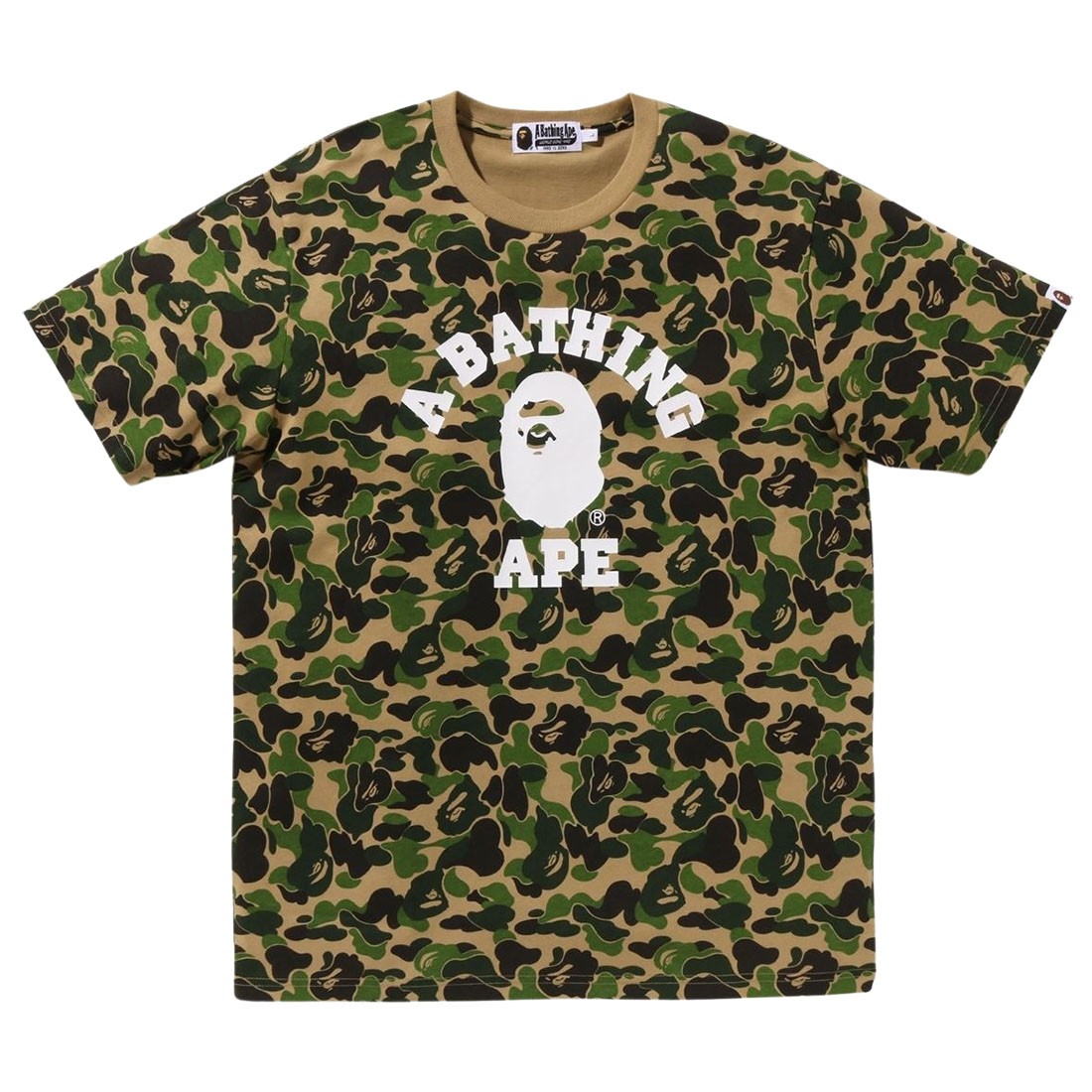 A Bathing Ape Men ABC Camo College Tee (green)