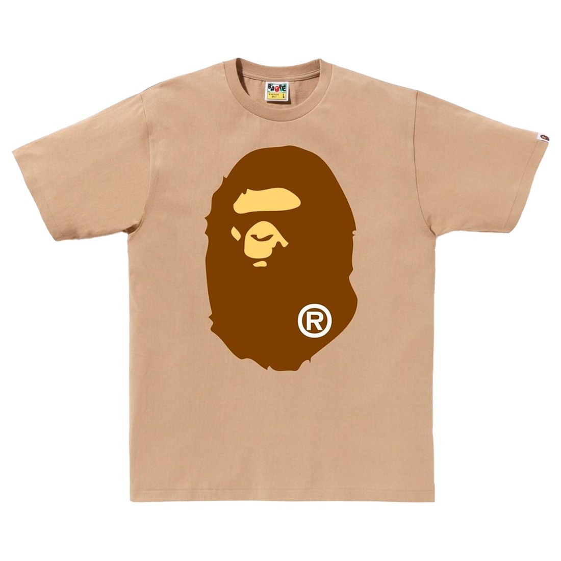 A Bathing Ape Men Big Ape Head Tee (beige)