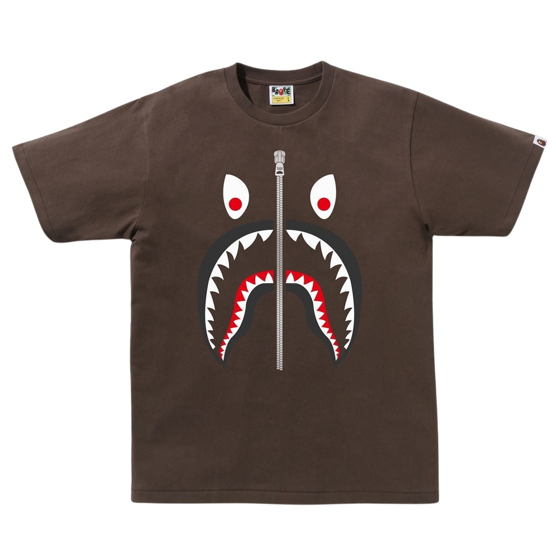 A Bathing Ape Men Mad Shark Tee (brown)