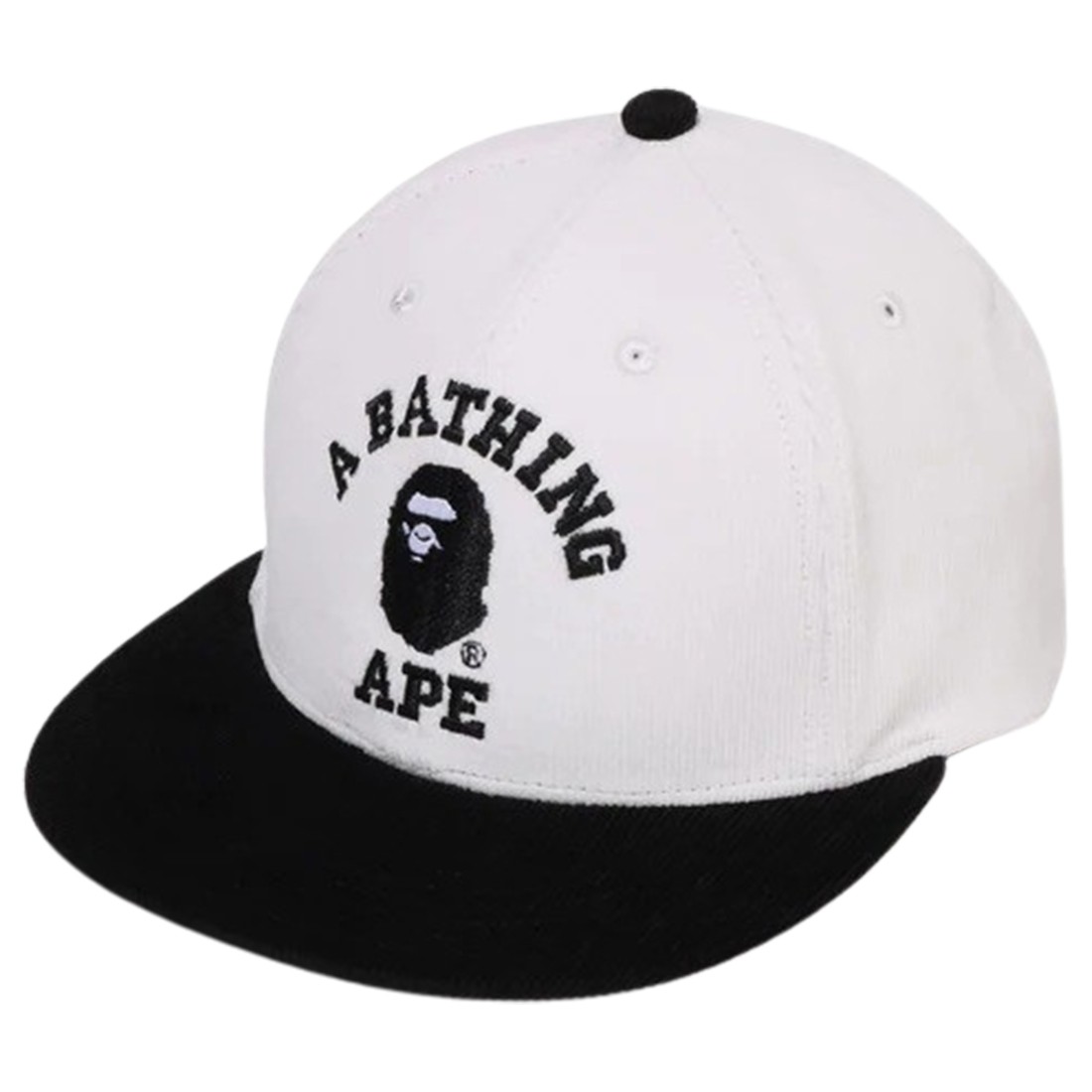 A Bathing Ape Corduroy College Snap Back NBA cap (white)