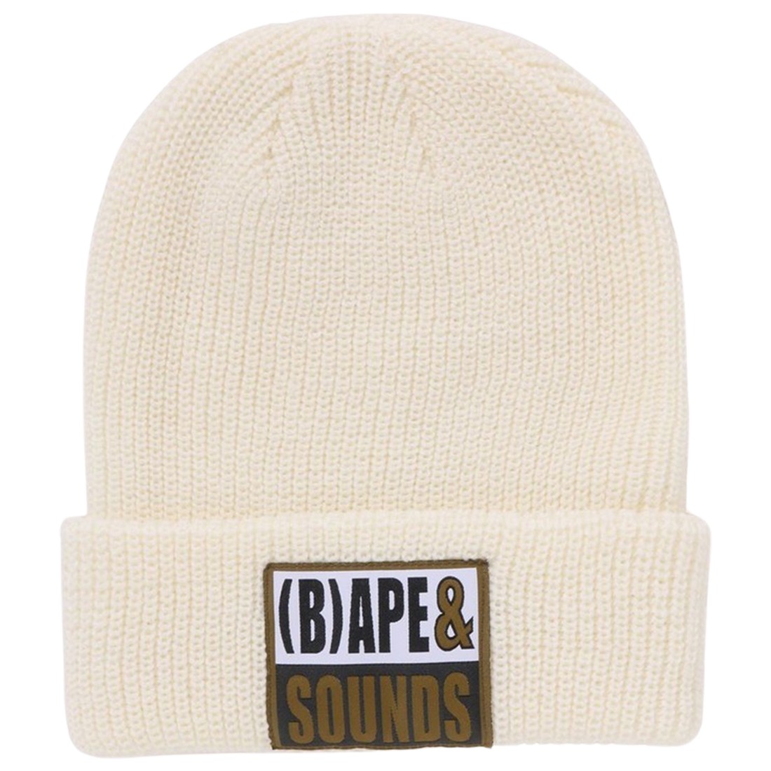 A Bathing Ape (B)Ape Sounds Knit Schwarz cap (white)