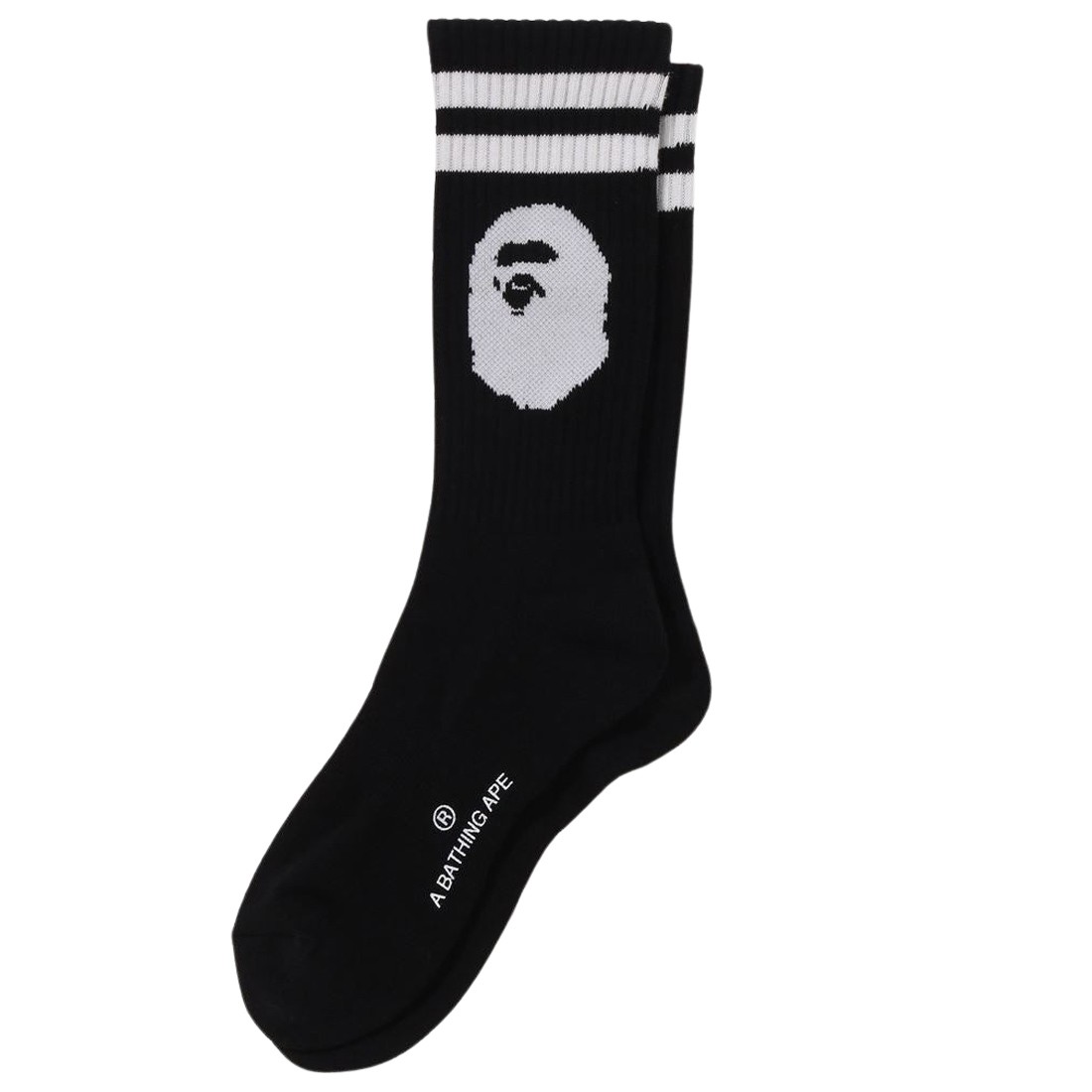 A Bathing Ape Men Ape Head Line Socks (black)