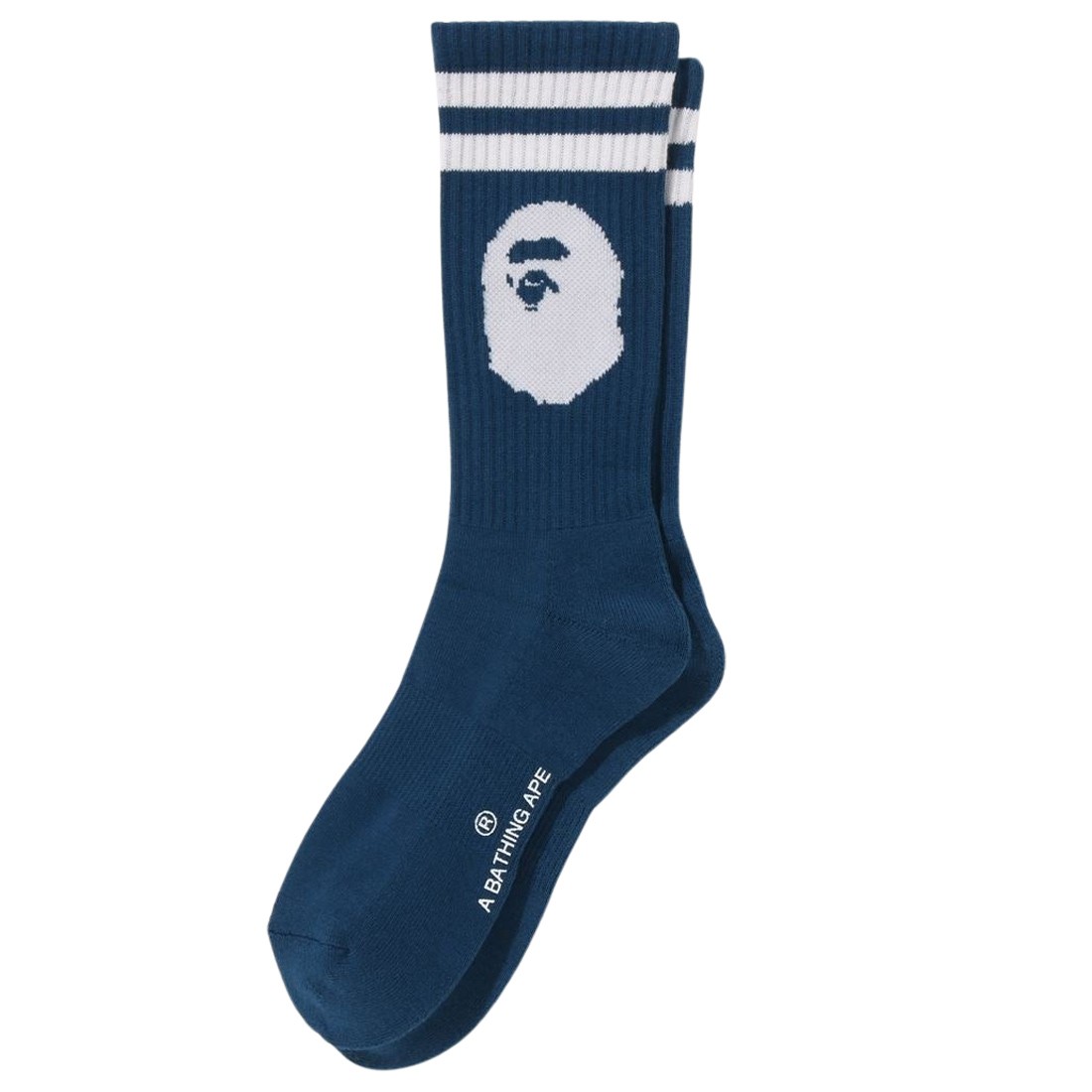 A Bathing Ape Men Ape Head Line Socks (navy)