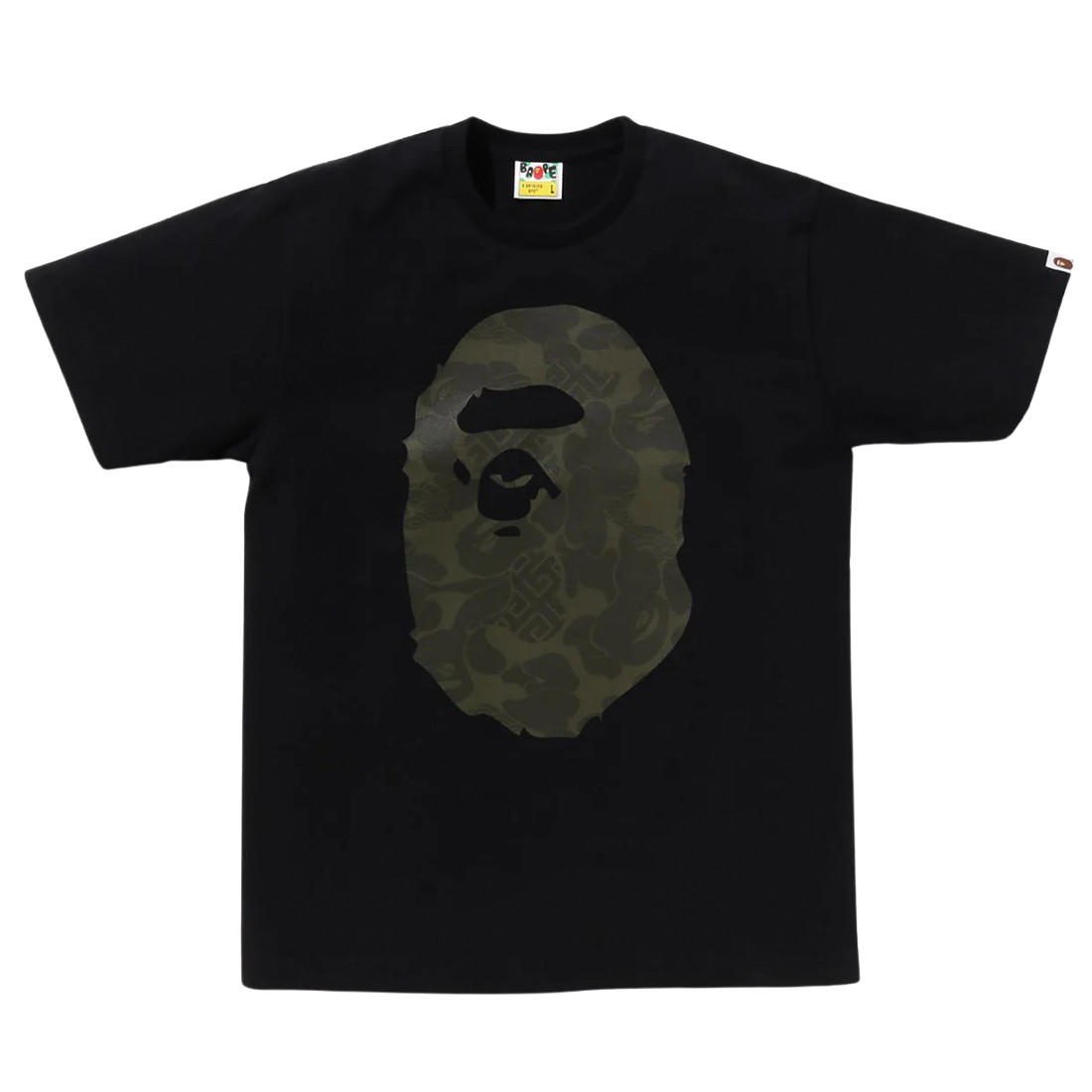 A Bathing Ape Men Asia Camo Big Ape Head Tee (black)