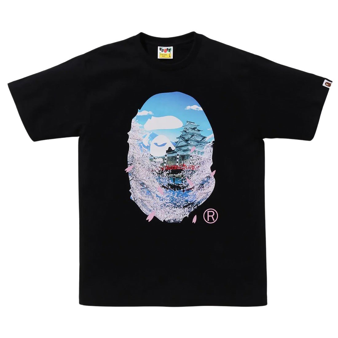 A Bathing Ape Men Sakura Photo Ape Head Tee (black)