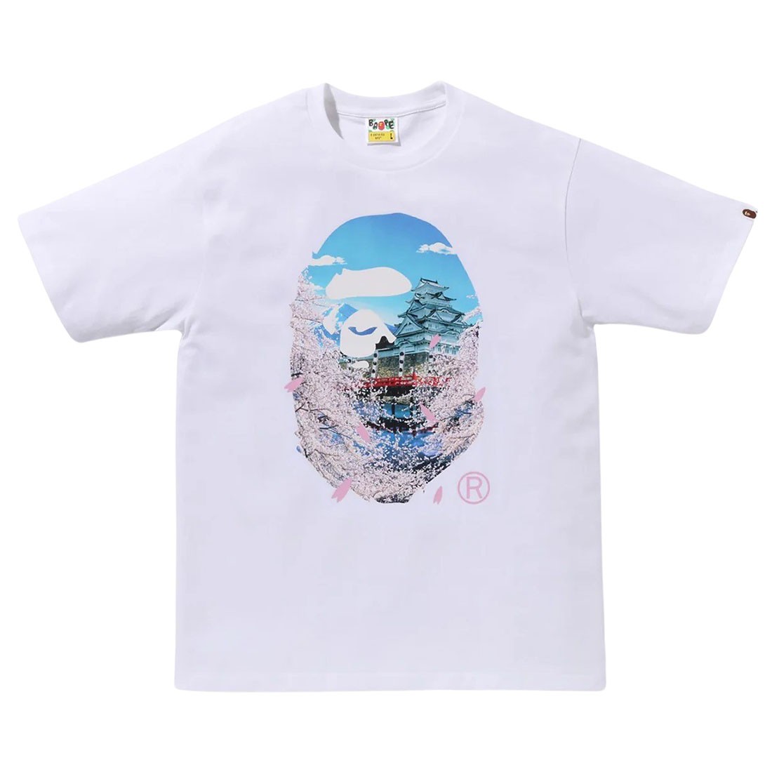 A Bathing Ape Men Sakura Photo Ape Head Tee (white)