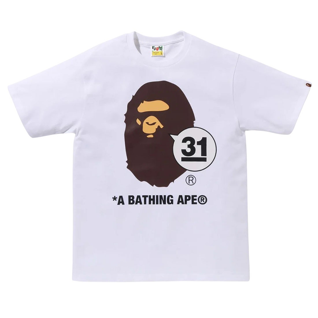 A Bathing Ape Men 31st Anniversary Ape Head Tee (white)