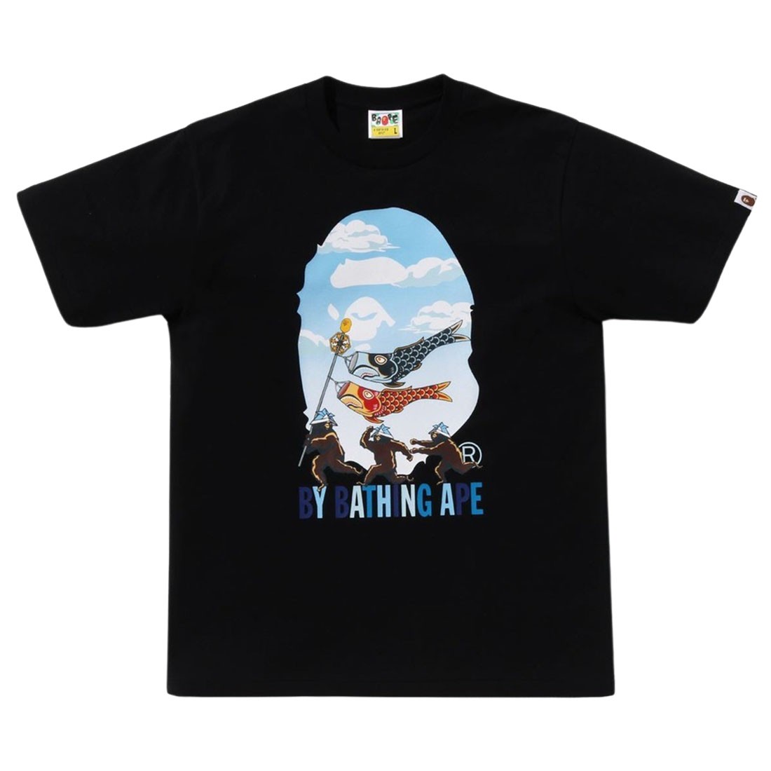 A Bathing Ape Men Carp Streamer By Bathing Ape Tee (black)