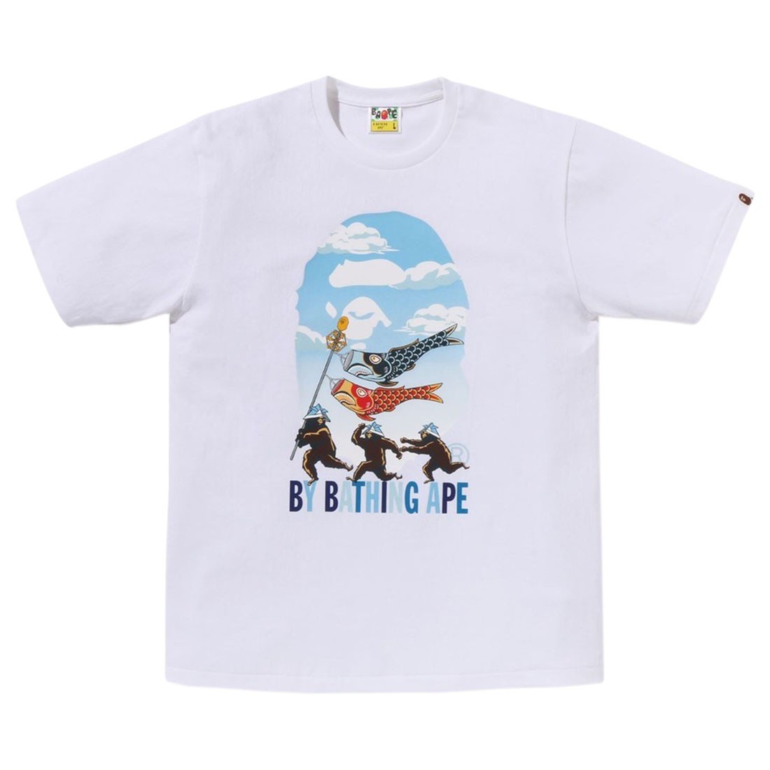 A Bathing Ape Men Carp Streamer By Bathing Ape Tee (white)