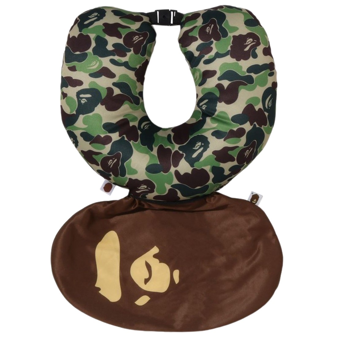 A Bathing Ape ABC Camo 2Way Ape Head Neck Pillow (green)