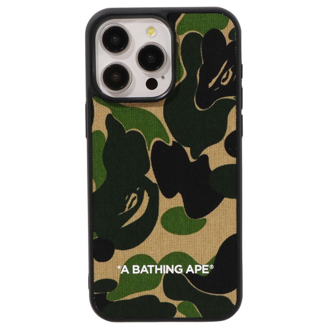 A Bathing Ape ABC Camo Cloth Fabric iPhone 15 Pro Max Case (green)