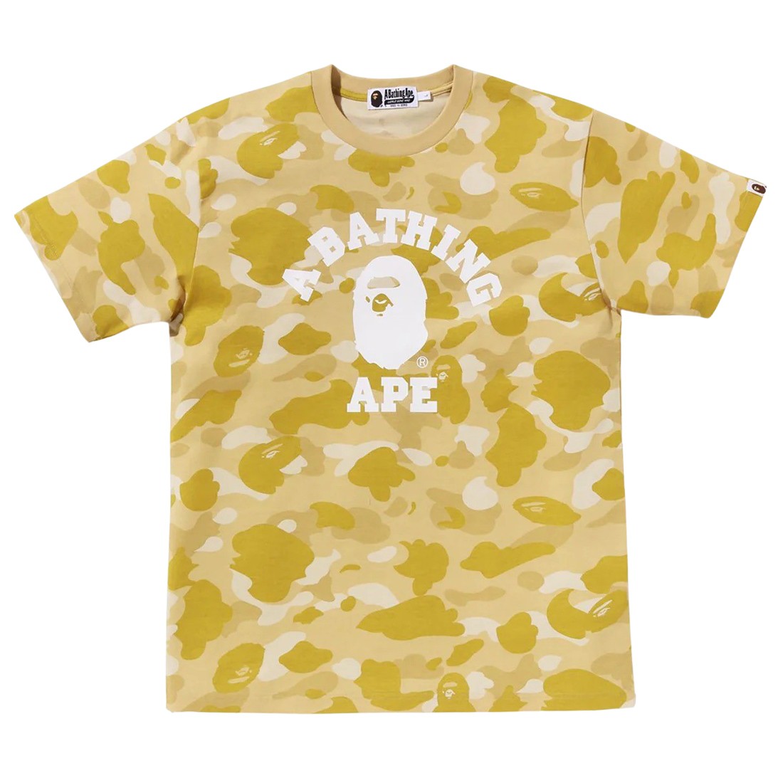 A Bathing Ape Men Color Camo College Tee (yellow)