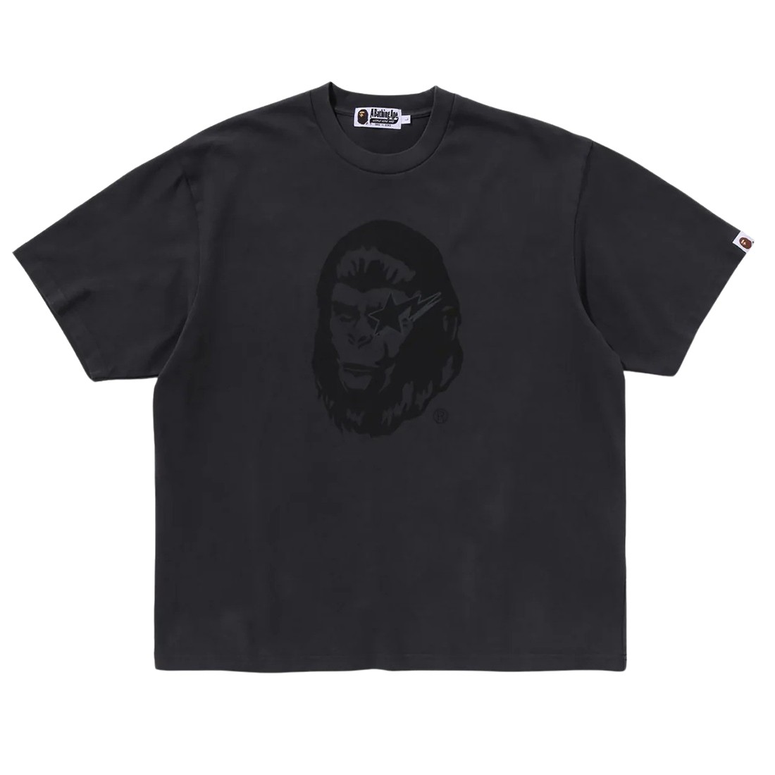 A Bathing Ape Men WGM Garment Dyed Relaxed Fit Tee (black)