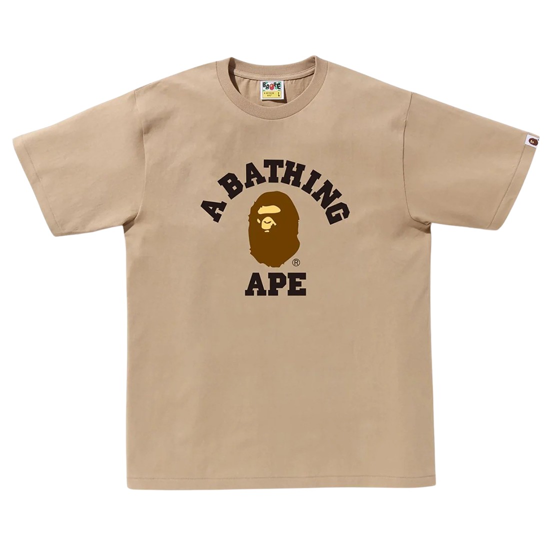 A Bathing Ape Men College Tee (beige)