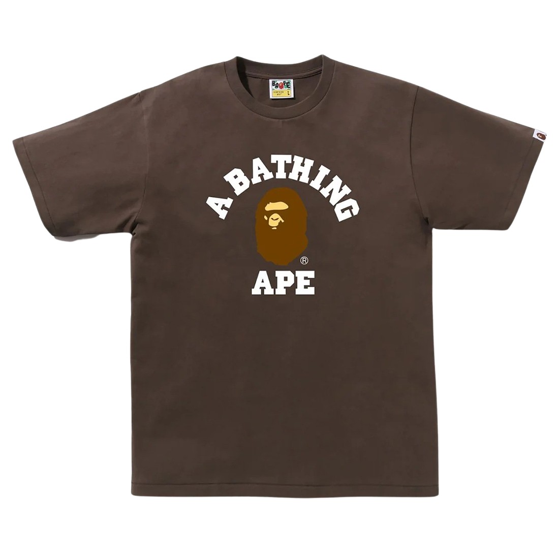 A Bathing Ape Men College Tee (brown)