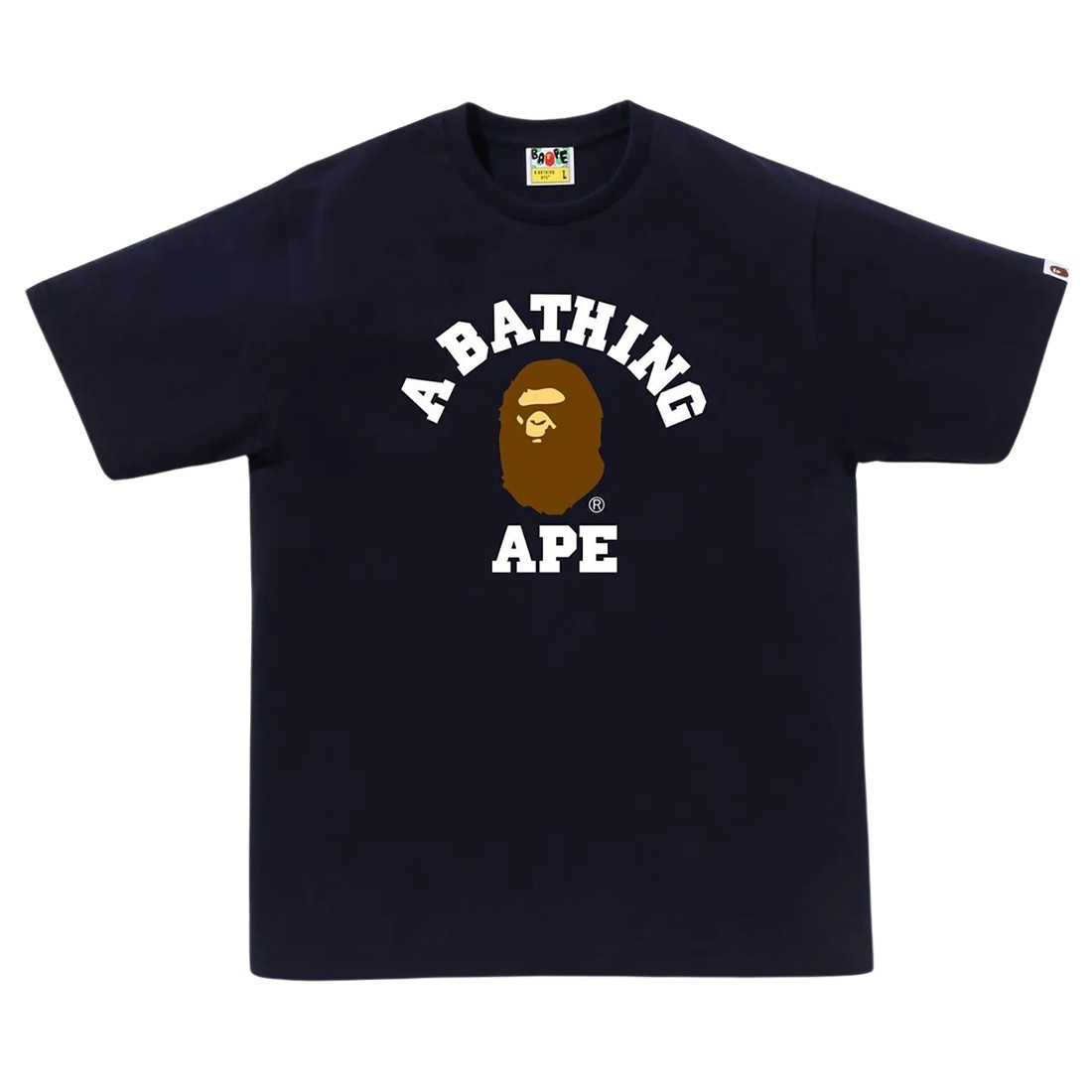 A Bathing Ape Men College Tee (navy)