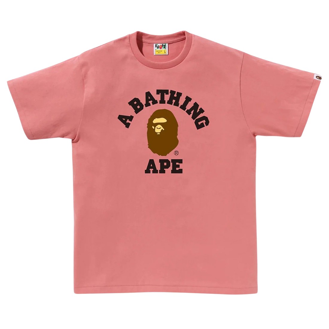 A Bathing Ape Men College Tee (pink)