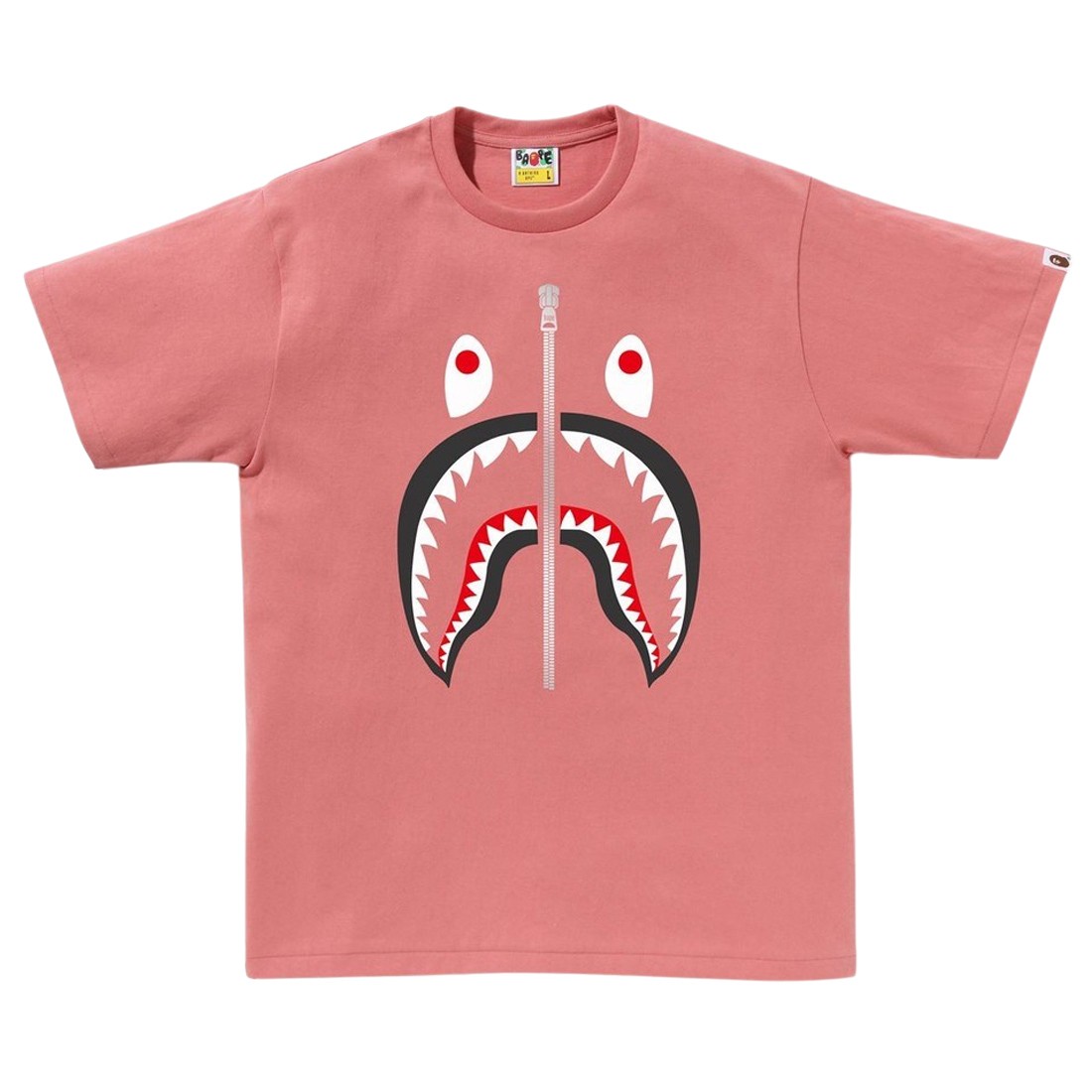 A Bathing Ape Men Shark Tee (pink)