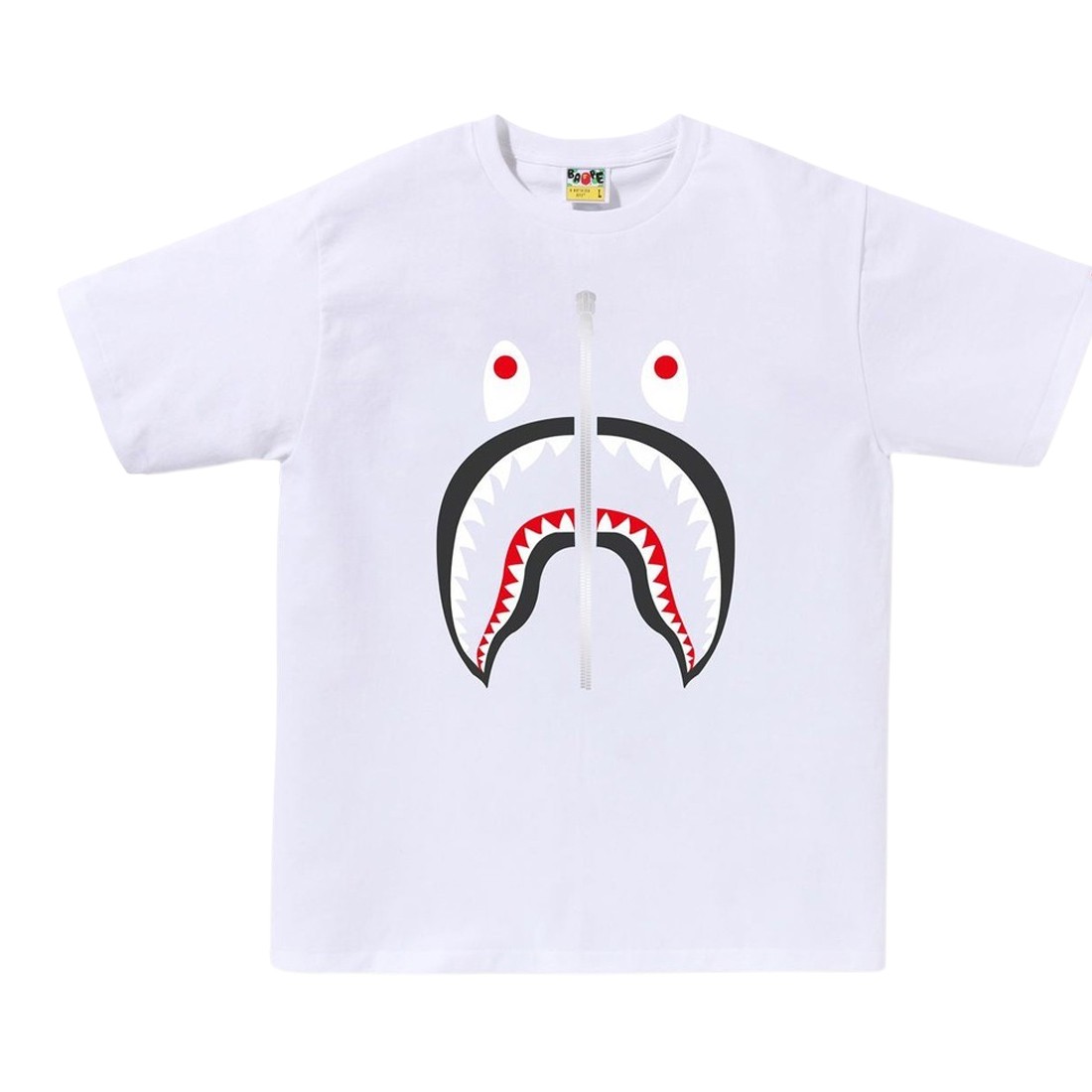 A Bathing Ape Men Shark Tee (white)